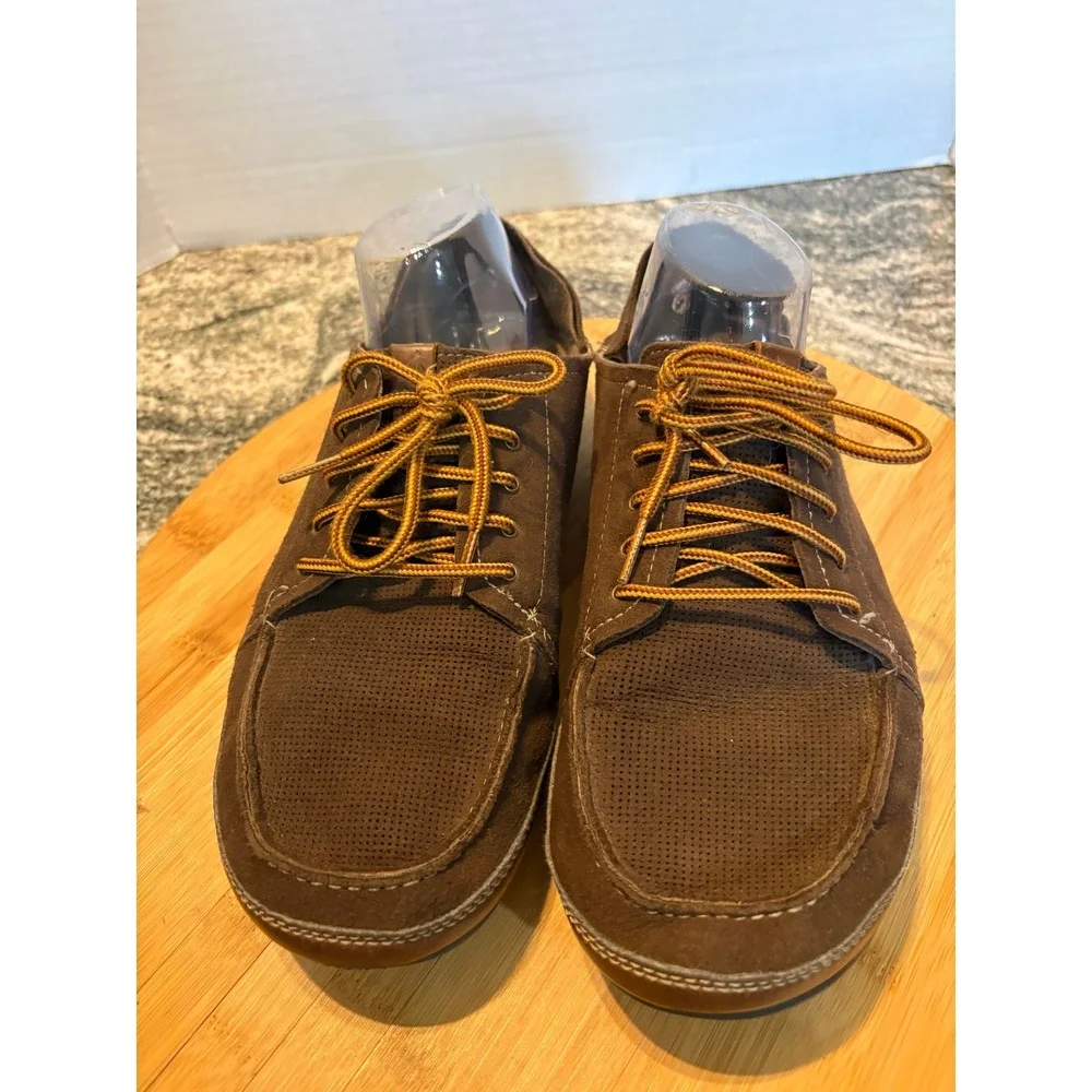 OluKai Kauwela Lace Mens 10 Brown Synthetic Perforated Sneakers 10366-6333